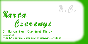 marta cserenyi business card